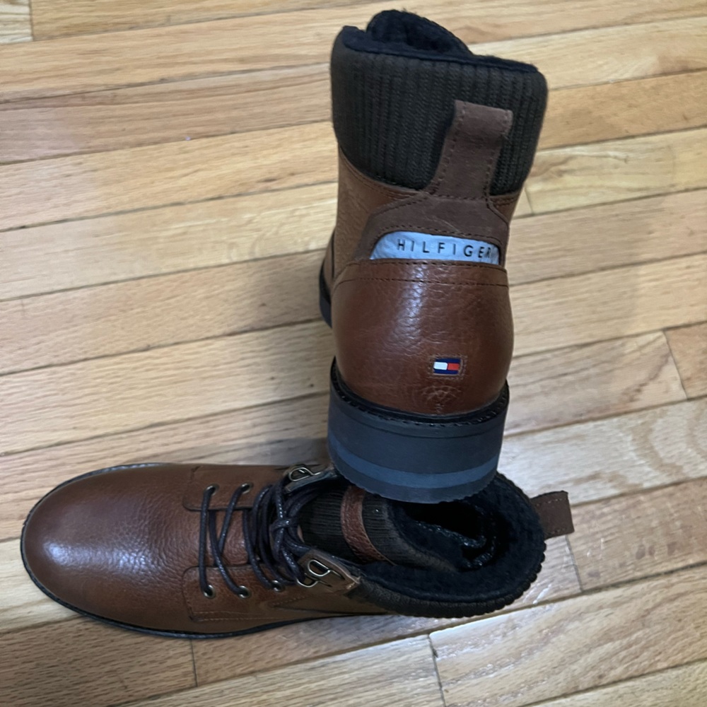 Tommy Hilfiger men boot brown winter size10